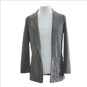 H&M Gray zig-zag stripes light weight 2 front pockets casual blazer